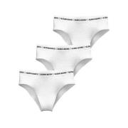 Björn Borg Trosor 3P Logo High Waist Brief Vit bomull Medium Dam