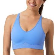 Björn Borg BH Mid V Support Sports Bra Blå Medium Dam