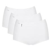 Sloggi Trosor 3P Pearl Maxi Vit bomull 50 Dam