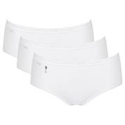 Sloggi Trosor 3P Pearl Midi Vit bomull 44 Dam