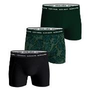 Björn Borg Kalsonger 3P Essential Shorts Svart/Grön bomull X-Small Her...