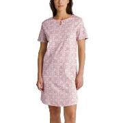 Calida Sweet Dreams Nightdress Rosa Mönstrad bomull X-Small Dam