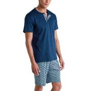Calida Relax Streamline 4 Short Pyjamas Blå Mönstrad bomull Large Herr