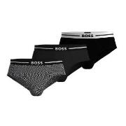 BOSS Kalsonger 6P Bold Design Hip Brief Svart/Vit bomull XX-Large Herr