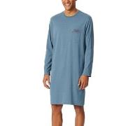 Schiesser Comfort Fit Nightwear Men Nightdress Blå bomull X-Large Herr