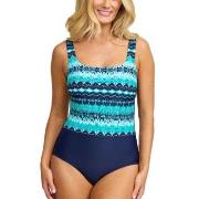 Damella Patricia Swimsuit Blå Mönstrad 40 Dam