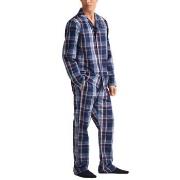 Gant Check Pajama Set Shirt And Pants Blå bomull Large Herr