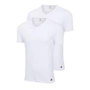 adidas 2P V-Neck Active Flex Cotton T-Shirt Vit bomull Medium Herr