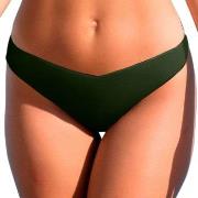 Wiki Low Cut Brazilian Bikini Brief Mörkgrön X-Small Dam