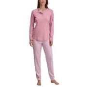 Calida Striped Dreams Long Pyjamas Ljuslila bomull Medium Dam