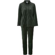 Damella Velour Plain Suit Mörkgrön XX-Large Dam