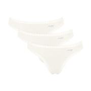 Sloggi Trosor 3P GO Crush String Elfenben bomull Small Dam