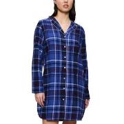 Triumph Boyfriend NDW X Checks Mörkblå bomull 42 Dam