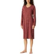 Schiesser Comfort Essentials Longsleeve Sleepshirt Röd bomull 38 Dam