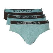Armani Logo Brief With Core Logo Kalsonger 3P Svart/Blå bomull Large H...