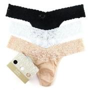 Hanky Panky Trosor 3P Cotton Low Rise Thong Flerfärgad bomull One Size...