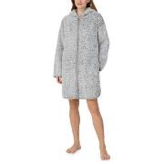 DKNY Chill In Style Hooded Zipe Robe Grå polyester X-Small Dam