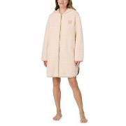 DKNY Chill In Style Hooded Zipe Robe Beige polyester X-Small Dam