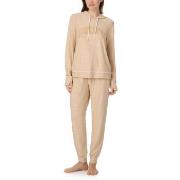 DKNY Chill In Style Hoodie Jogger Set Beige polyester Large Dam