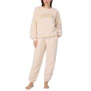 DKNY Chill In Style Top Jogger Set Beige polyester Large Dam