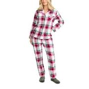 Damella Cotton Flannel Pyjamas Röd/Grön bomull XX-Large Dam