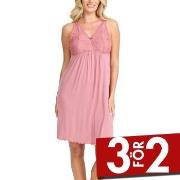 Damella Louise Nightdress Without Sleeves Rosa viskos Large Dam