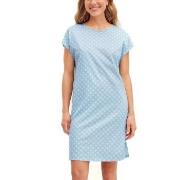 Calida Lovely Nights Short Sleeve Nightdress Blå Mönstrad bomull X-Lar...