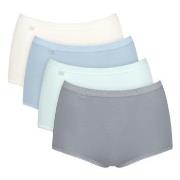 Sloggi Trosor 4P Basic Plus Maxi Panty Blå/Blå bomull 50 Dam