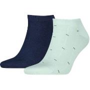 Tommy Hilfiger Strumpor 2P Cotton Sneaker Socks Small Pattern Blå/Grön...