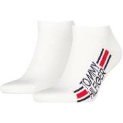 Tommy Hilfiger Strumpor 2P Cotton Logo Stripe Sneaker Socks Vit Strl 4...