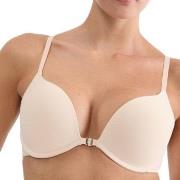 Triumph BH Pure Micro Push Up Bra With Front Closure Beige C 80 Dam