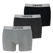 Levis Kalsonger 3P Logo Boxer Briefs Grå/Svart bomull Large Herr