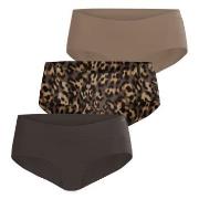 Björn Borg Trosor 3P Invisible Hipster Brun mönstrad X-Large Dam