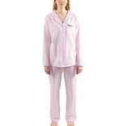 Esprit Calista Flannel Pyjamas Set Vit/Rosa bomull 42 Dam