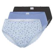 Schiesser Trosor 3P Modern Brazillian Slips Svart/Blå bomull 46 Dam
