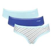 Sloggi Trosor 3P GO Crush Hipster Briefs Blå Mönstrad bomull Small Dam
