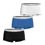 Björn Borg Trosor 3P Logo Boxers Shorts Svart/Blå bomull X-Small Dam