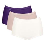 Sloggi Trosor 3P Basic Plus Maxi Colored D1 Rosa/Lila bomull 40 Dam