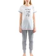 Esprit Anna Pyjamas Set Svart/Vit bomull 40 Dam