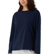 Schiesser Women Mix and Relax Long Sleeved Shirt Mörkblå bomull 44 Dam