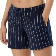 Schiesser Women Mix and Relax Shorts Marin Randig bomull 34 Dam