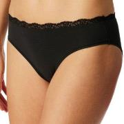 Schiesser Trosor Unique Cotton Rio Brief With Lace Svart bomull 36 Dam