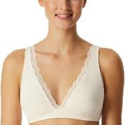 Schiesser BH Unique Cotton Soft Bra With Lace Creme bomull A 75 Dam