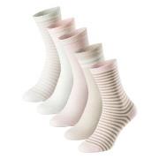 Schiesser Strumpor 5P Women Blue Bird Socks Vit/Rosa Strl 35/38 Dam