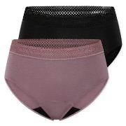 Schiesser Trosor 2P Care Retro Period Pants Flerfärgad bomull 36 Dam