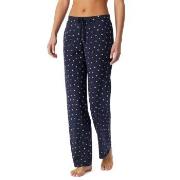 Schiesser Mix and Relax Long Cotton Pants Vit/Marin bomull 36 Dam