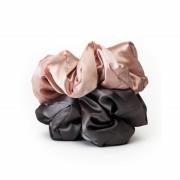 Kitsch Satin Pillow Scrunchie - Blush/Grey