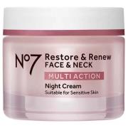 No7 Restore & Renew Multi Action Night Cream Suitable For Sensitive Sk...