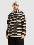 Anerkjendt Akotto Wool Stripe Jacka chocolate brown