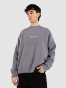 Another Cotton Lab Chest Logo Mohair Pullover dark grey